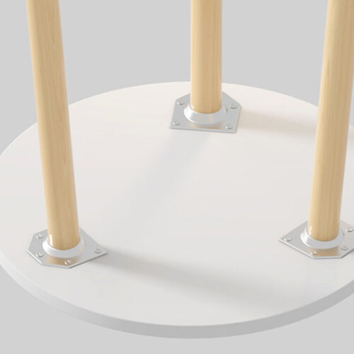 2x 60x72cm White Small Side Coffee Table Decor - Image 7