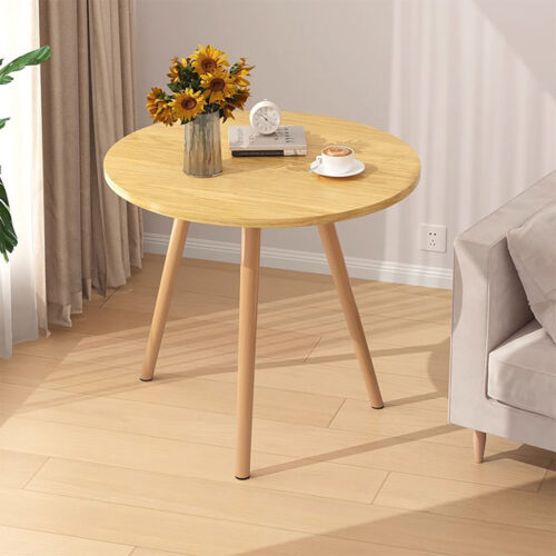 2x 60x72cm Walnut Small Side Coffee Table Decor - Image 2