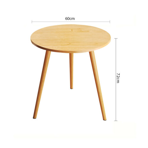 2x 60x72cm Walnut Small Side Coffee Table Decor - Image 6