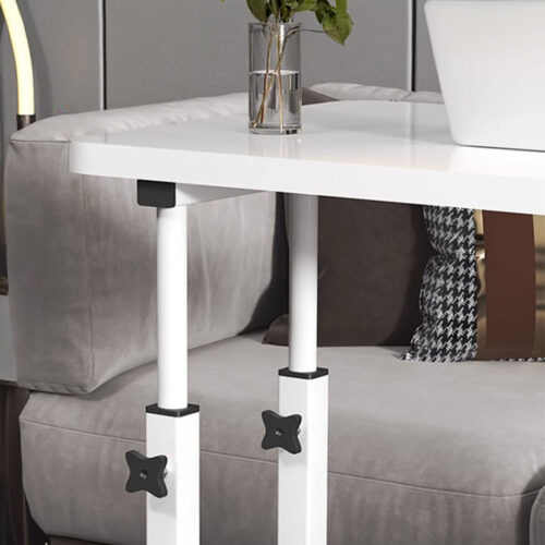 2x 40x80cm White Bedside Table Movable Bedroom Desk Student Computer Table - Image 4