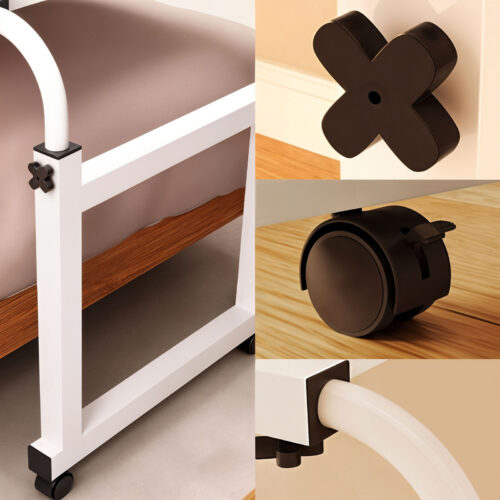 120x45cm Wood Cross Bed Movable Desk Table Adjustble Length Height - Image 7