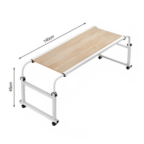 140x45cm Wood Cross Bed Movable Desk Table Adjustable Length Height - Image 5