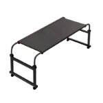 140x45cm Black Cross Bed Movable Desk Table Adjustable Length Height