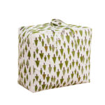 Green Pine Tree Medium Storage Luggage Bag Double Zipper Folding Travel Organisers