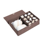 Coffee Flip Top Underwear Storage Box Folding Wardrobe Partition Drawer Home Organiser