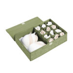 Green Flip Top Underwear Storage Box Folding Wardrobe Partition Drawer Home Organiser