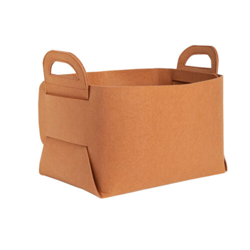 Large Coffee Folding Felt Storage Portable Collapsible Bag Home Office Folding Organiser with Carry Handles