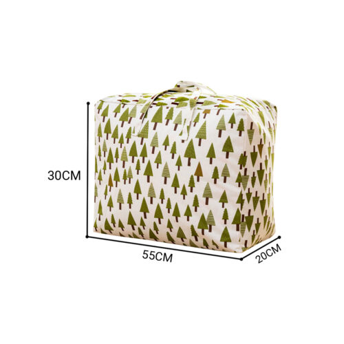 2x Green Pine Tree Medium Storage Luggage Bag Double Zipper Folding Travel Organisers - Image 6