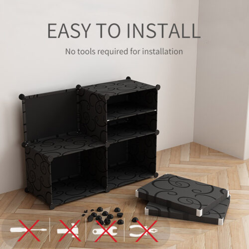 4 Tier Shoe Rack Organizer Sneaker Storage Stackable Stand Cabinet Portable Wardrobe with Cover - Image 4