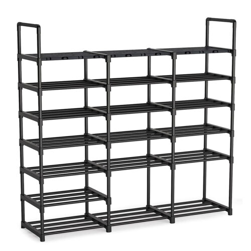 19-Shelf Tier Shoe Storage Shelf Space-Saving Caddy Rack Organiser with Handle