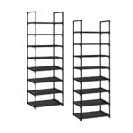 2x 8 Tier Shoe Storage Shelf Space-Saving Caddy Rack Organiser with Handle
