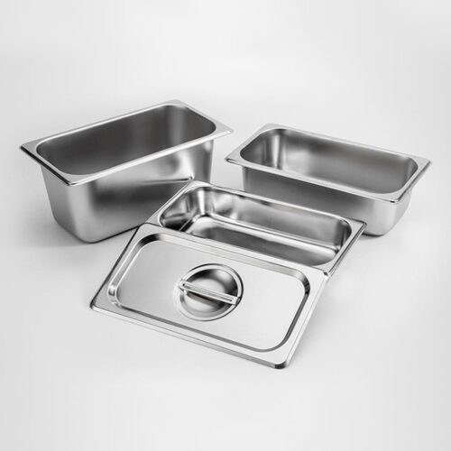 4x Gastronorm GN Pan Full Size 1/3 GN Pan 15cm Deep Stainless Steel Tray - Image 7