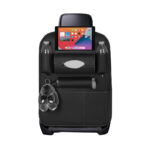 PVC Leather Car Back Seat Storage Bag Multi-Pocket Organizer Backseat iPad Mini Holder Black