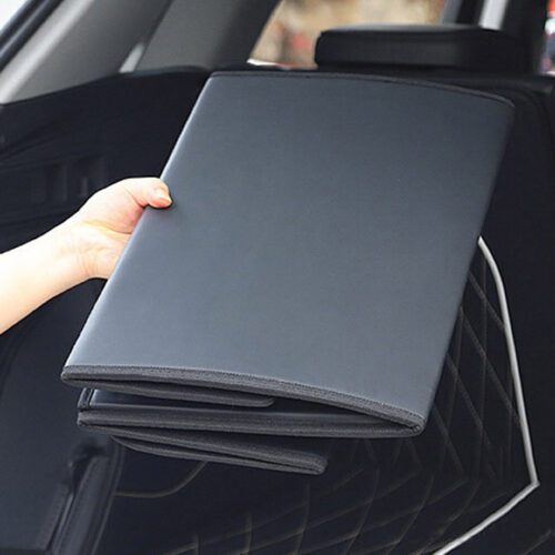 Leather Car Boot Collapsible Folding Cargo Organizer Portable Storage Box Black Small - Image 7