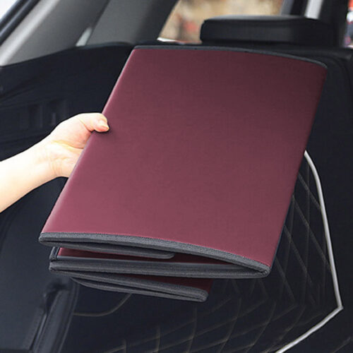 Leather Car Boot Collapsible Folding Cargo Organizer Portable Storage Box Red Small - Image 7