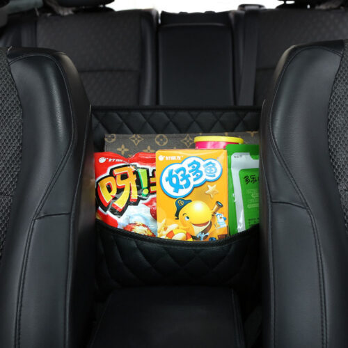 2x Black Leather Car Storage Portable Hanging Organizer Backseat Multi-Purpose Interior Accessories Bag - Image 8
