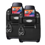 2x PVC Leather Car Back Seat Storage Bag Multi-Pocket Organizer Backseat iPad Mini Holder Black