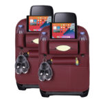 2x PVC Leather Car Back Seat Storage Bag Multi-Pocket Organizer Backseat iPad Mini Holder Red