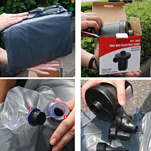 Inflatable Car Mattress Portable Travel Camping Air Bed Rest Sleeping Bed Black - Image 4