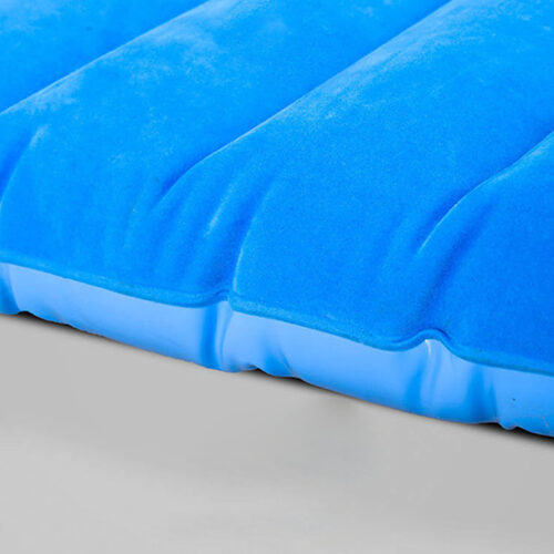 Blue Stripe Inflatable Car Mattress Portable Camping Rest Air Bed Travel Compact Sleeping Kits - Image 7