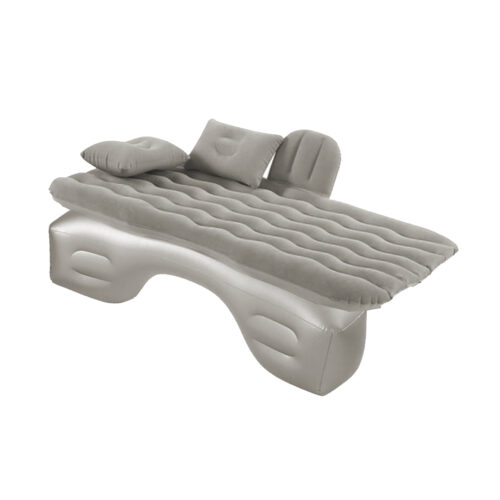 Grey Ripple Inflatable Car Mattress Portable Camping Air Bed Travel Sleeping Kits - Image 8