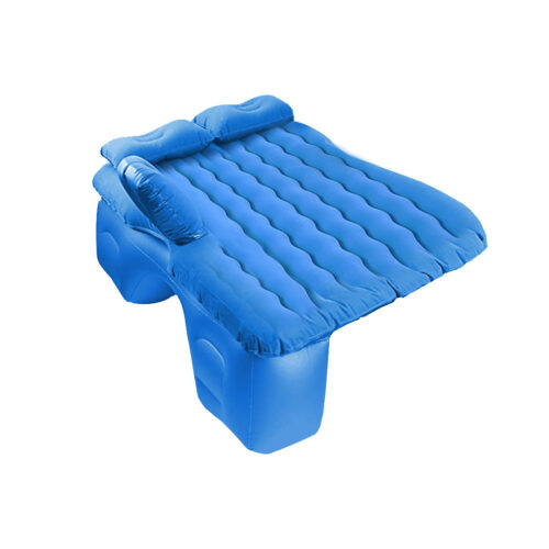 Blue Ripple Inflatable Car Mattress Portable Camping Air Bed Travel Sleeping Kits