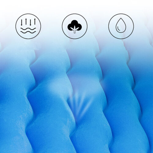 Blue Ripple Inflatable Car Mattress Portable Camping Air Bed Travel Sleeping Kits - Image 8