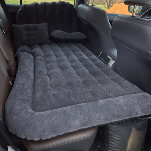 Black Inflatable Car Boot Mattress Portable Camping Air Bed Travel Sleepings - Image 3