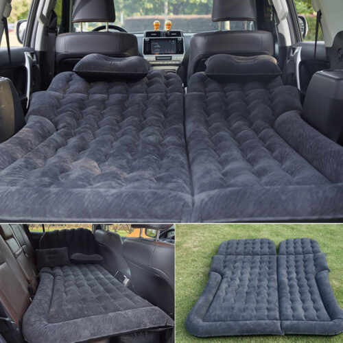 Black Inflatable Car Boot Mattress Portable Camping Air Bed Travel Sleepings - Image 5