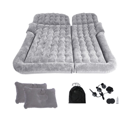 Grey Inflatable Car Boot Mattress Portable Camping Air Bed Travel Sleepings