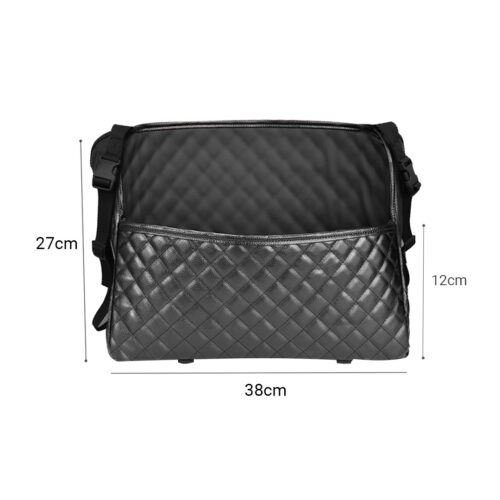 4x Black Leather Car Storage Portable Hanging Organizer Backseat Multi-Purpose Interior Accessories Bag - Image 6
