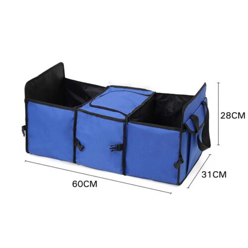 Portable Camping Car Set Inflatable Air Bed Mattress Storage Organizer Handheld Vacuum Blue - Image 2
