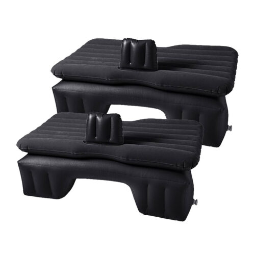 2x Inflatable Car Mattress Portable Travel Camping Air Bed Rest Sleeping Bed Black