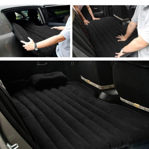 2x Inflatable Car Mattress Portable Travel Camping Air Bed Rest Sleeping Bed Black - Image 5
