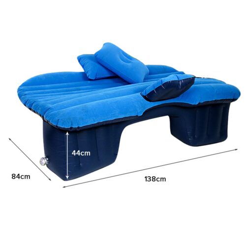 2x Inflatable Car Mattress Portable Travel Camping Air Bed Rest Sleeping Bed Blue - Image 2