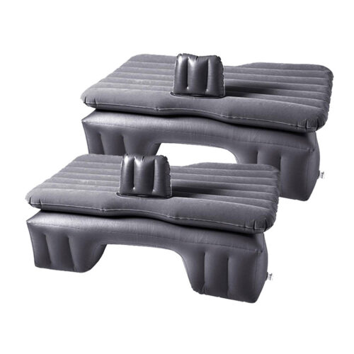 2x Inflatable Car Mattress Portable Travel Camping Air Bed Rest Sleeping Bed Grey