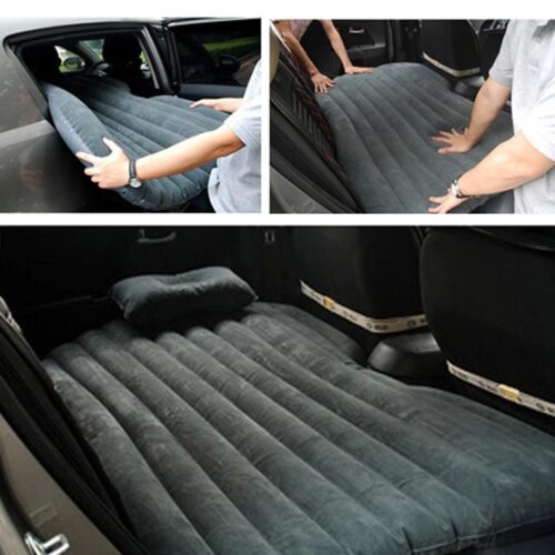2x Inflatable Car Mattress Portable Travel Camping Air Bed Rest Sleeping Bed Grey - Image 5