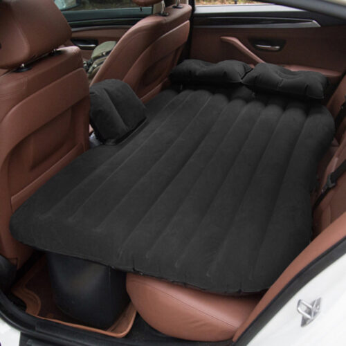 2x Black Stripe Inflatable Car Mattress Portable Camping Rest Air Bed Travel Compact Sleeping Kits - Image 3