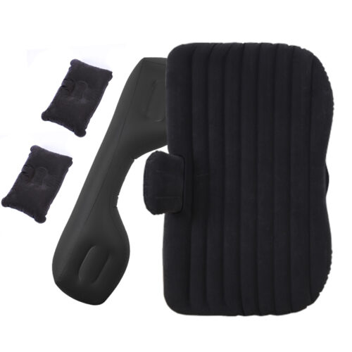 2x Black Stripe Inflatable Car Mattress Portable Camping Rest Air Bed Travel Compact Sleeping Kits - Image 7