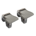 2x Grey Stripe Inflatable Car Mattress Portable Camping Rest Air Bed Travel Compact Sleeping Kits