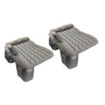 2x Grey Ripple Inflatable Car Mattress Portable Camping Air Bed Travel Sleeping Kits