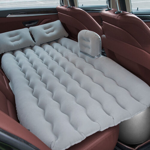 2x Grey Ripple Inflatable Car Mattress Portable Camping Air Bed Travel Sleeping Kits - Image 6