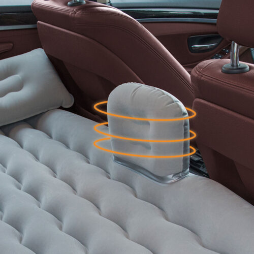 2x Grey Ripple Inflatable Car Mattress Portable Camping Air Bed Travel Sleeping Kits - Image 7
