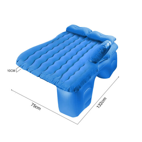 2x Blue Ripple Inflatable Car Mattress Portable Camping Air Bed Travel Sleeping Kits - Image 6