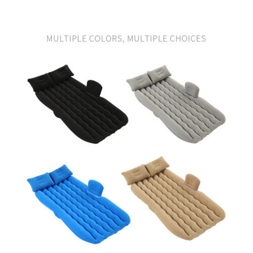 2x Blue Ripple Inflatable Car Mattress Portable Camping Air Bed Travel Sleeping Kits - Image 10