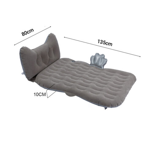 2x Grey Honeycomb Inflatable Car Mattress Portable Camping Air Bed Travel Sleeping Kits - Image 6