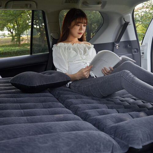 2x Black Inflatable Car Boot Mattress Portable Camping Air Bed Travel Sleepings - Image 2
