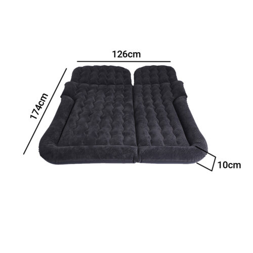 2x Black Inflatable Car Boot Mattress Portable Camping Air Bed Travel Sleepings - Image 6