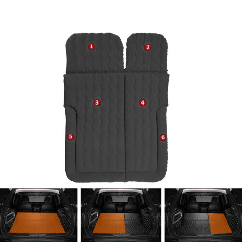 2x Black Inflatable Car Boot Mattress Portable Camping Air Bed Travel Sleepings - Image 8