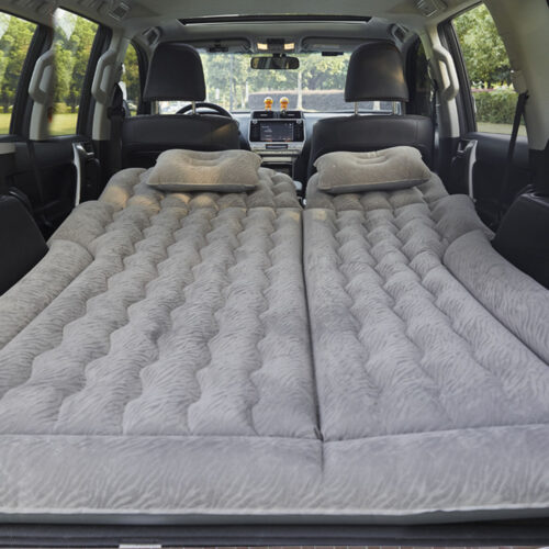 2x Grey Inflatable Car Boot Mattress Portable Camping Air Bed Travel Sleepings - Image 2
